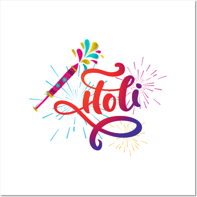 Holi Day Delight, Colorful Celebrations, holi festival Wall Art by HariniArts